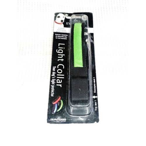 Collier Xs À Led Vert En Nylon Avec 3 Fréquences De Lumières