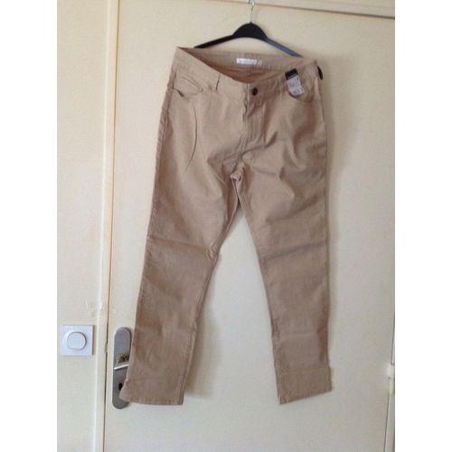 Jean Beige Neuf In Extenso Coupe Droite T 42
