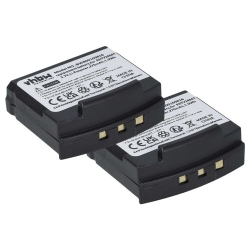 vhbw 2x Batterie compatible avec Amplicomms TV2410, TV2510, TV2400, TV2500 casque audio, écouteurs sans fil (270mAh, 3,7V, Li-polymère)