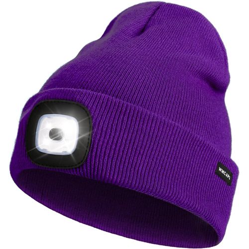 Bonnet Rechargeable À Led - Cadeau Idéal Pour Papa À Noël - Bonnet De Remplissage Avec Lampe Frontale Mains Libres - Unisexe - Bonnet D'hiver Chaud En Tricot