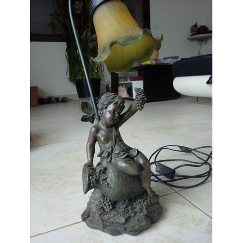 Av Lampe En Regule Signé Crosa