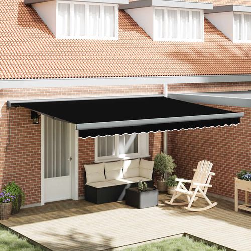 Vidaxl Auvent Rétractable Noir 4 ×3 M Toile