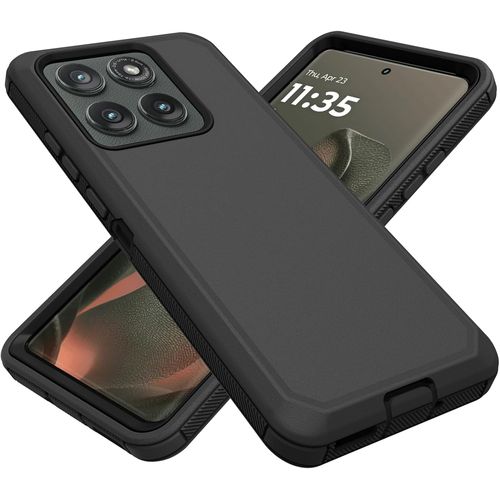 Coque Motorola Edge 2025 Protection Robustesse Antichoc 3 en 1 Noir