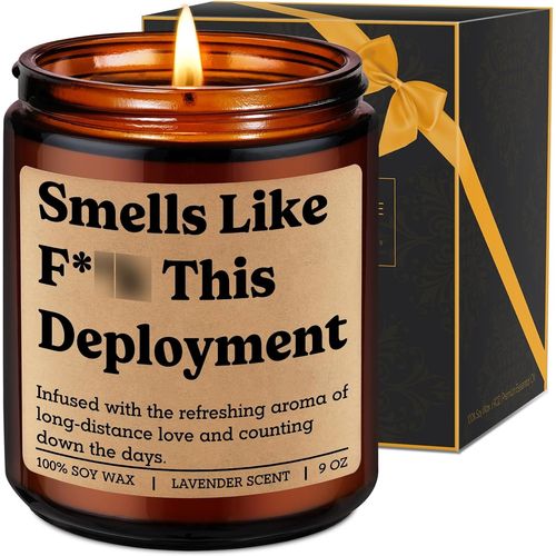 Bougie Cadeau Deploiement Militaire, Idee Present Longue Distance, Cadeau Noel Soldat Epouse Petite Amie Armee Fiancee Marine