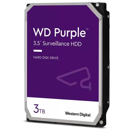 Western Digital Blue Purple disque dur 3 To 5400 tr/min 64 Mo 3.5" Série ATA III