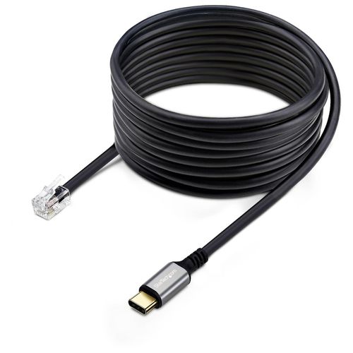 StarTech.com Adaptateur USB-C vers RJ9 pour Combiné Téléphonique de Bureau ou Casque Filaire/Sans Fil, Utilise le Matériel Fixe Existant, 1,8m, pour Ordinateur Portable/de Bureau/Mobile