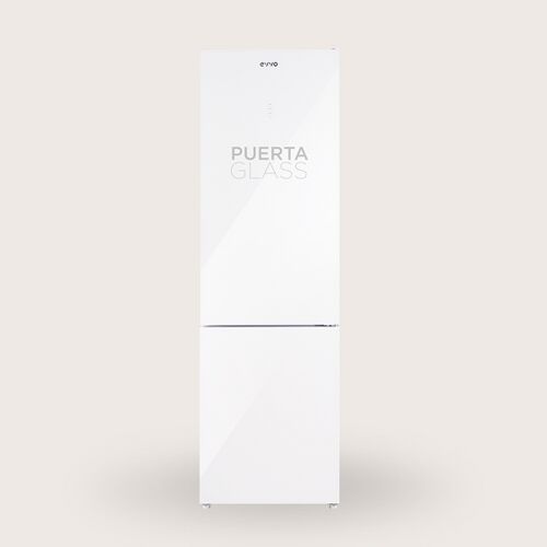 Réfrigérateur combiné EVVO F55W Glass Pose libre 322 L Blanc