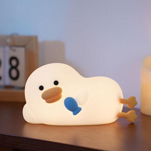 Subzonal-Lazy Canard Veilleuse Bébé, Veilleuse Enfant Rechargeable Avec 7 Couleurs 3 Luminosité, 30-Min Auto Timer, Lampe De Chevet Enfant, Pour La Crèche, Bureau,Cadeau Pour La Détente Et Le Plaisir
