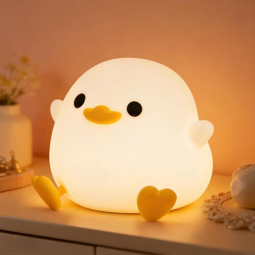 Subzonal-Veilleuses Pour Enfants/Bébé, Cute Canard Lampe De Chevet En Silicon,Luminosité Réglables,Lumière Usb Rechargeable,Chambre Décorations, Cadeaux D'anniversaire Et De Noël Pour Garçon/Filles