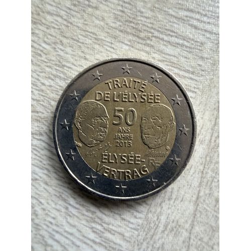 2 Euro Traité De L’Élysée Vertrag