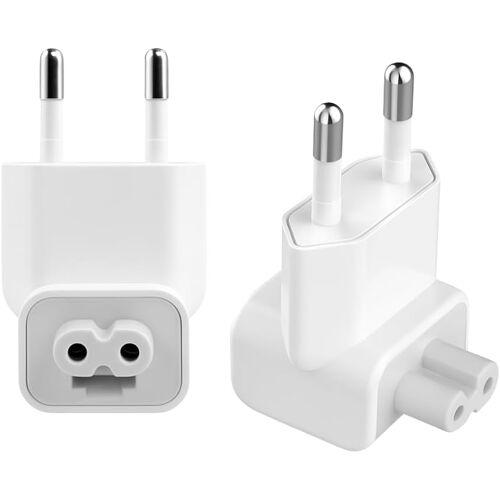 KALANKA-Lot de 2 adaptateurs secteur compatibles avec MacBook iPhone iPad Prise europ¿¿enne Type C Charge rapide Portable S¿¿curit¿¿ Protection Court-circuit Voyage Compact Blanc L¿¿ger Ignifuge Apple