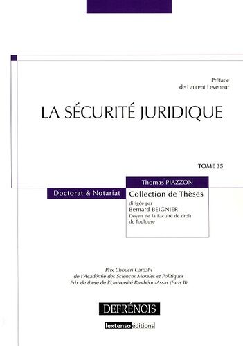 La Sécurité Juridique