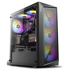 Antec AX67 ARGB - Mid tower jeux - ATX - panneau latéral fenêtré (verre trempé) - pas d'alimentation - USB/Audio
