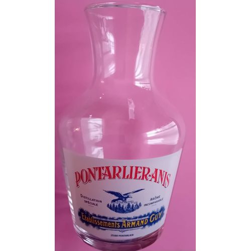 Carafe À Eau Publicitaire Pontarlier Anis Établissements Armand Guy