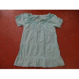 Tunique Jersey Coton Vert DEau Blanche Porte