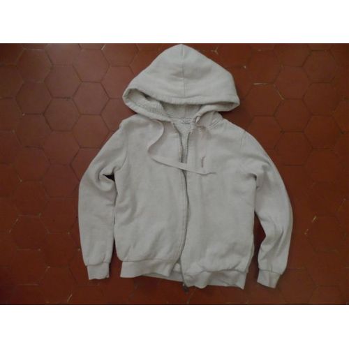 Veste À Capuche Molleton Polyester Blanc Cassé Pimkie