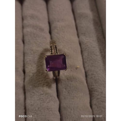 Bague Argent Améthyste