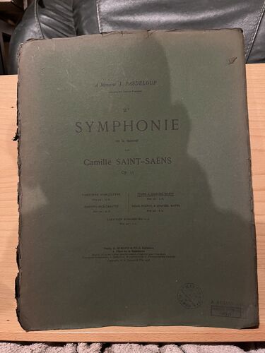 Camille Saint-Saens Symphonie N°2 Opus 55 Partition Piano 4 Mains Durand & Fils