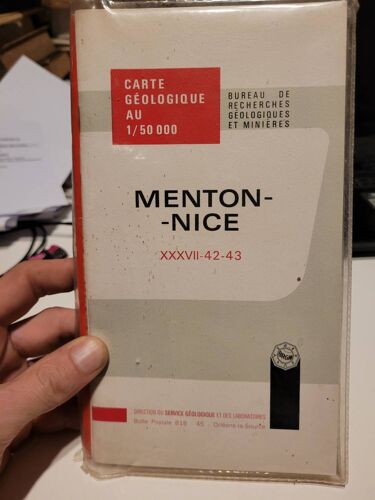 Carte Geologique Au 1/50000 Menton Nice
