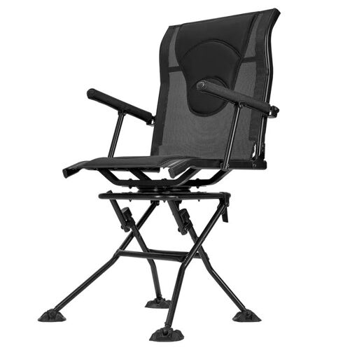 Chaise De Chasse Pivotante À 360°-Duoku-Siège Pliable Et Portable Avec Cadre En Acier Solide-Accoudoirs-Pieds Antidérapants