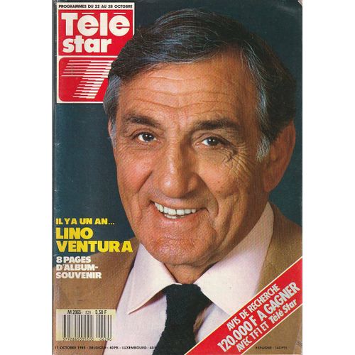 Tele Star 629 1988 Lino Ventura/Ingrig Held/A Dombasle/Rochefort/Jacques Martin/Jacqueline Bisset/Alexandra Kazan/Pagny/Sophia Loren