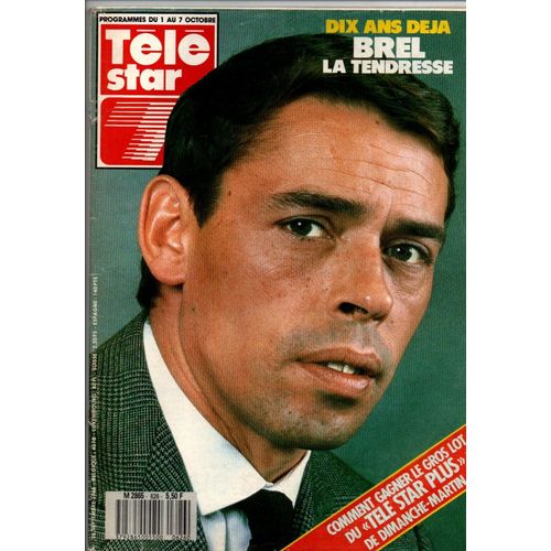 Tele Star 626 1988 Jacques Brel/Thierry Le Luron/Babeth Etienne Hallyday/Mireille Mathieu/Karl Malden/Bruce Willis/Nicole Croisille