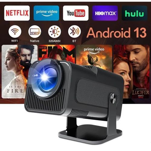 Videoprojecteur - Projecteur, 4K Mini Projecteur WiFi Bluetooth Résolution Full HD 1080P pour Smartphone/HDMI/PS5
