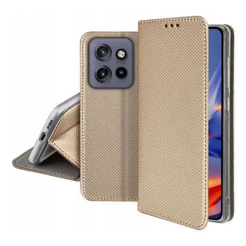 Housse pour Motorola Edge 50 Neo / 60 Neo 5G / ThinkPhone 25 - etui coque pochette portefeuille + verre trempe - OR MAGNET