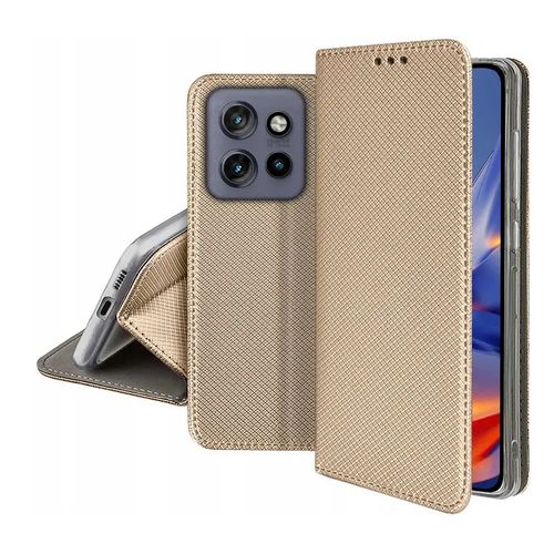 Housse pour Motorola Edge 50 Neo / 60 Neo 5G / ThinkPhone 25 - etui coque pochette portefeuille + film ecran - OR MAGNET