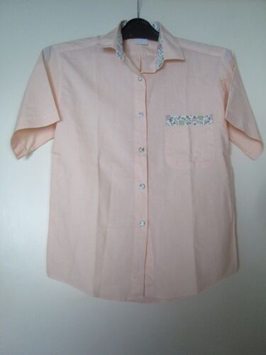 Chemisier Manches Courtes T38 Orange Clair
