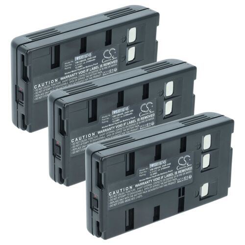 vhbw 3x Batterie remplacement pour Philips SBC5263, SBC-5261C, SBC-5260C pour caméra vidéo caméscope (2000mAh, 6V, NiMH)