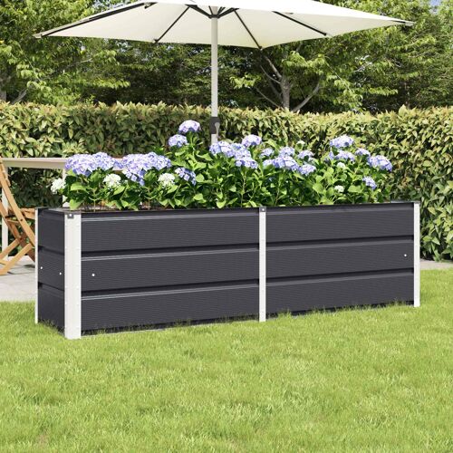 Vidaxl Jardinière Anthracite 160 X 40 X 45 Cm Acier