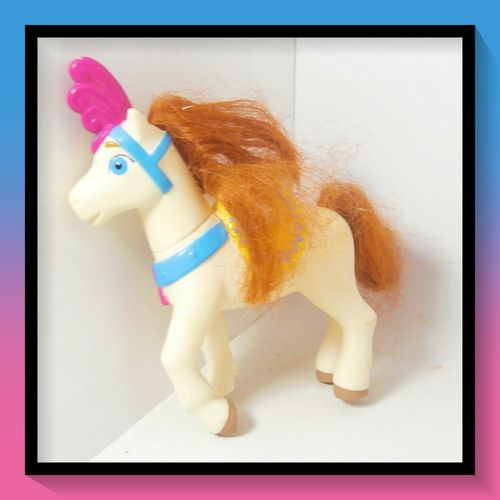 Figurine série dora l'exploratrice - petit poney avec houppette rose - mattel 2007