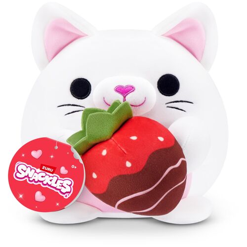 Snackles Édition Saint-Valentin Peluche 20 cm (Chaton Chocolat Fraise)