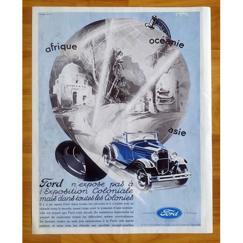 Publicité Papier - Voiture Ford Lincoln De 1931