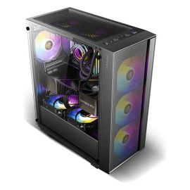 Antec AX65 ARGB - Mid tower - ATX - panneau latéral fenêtré (verre trempé) - pas d'alimentation - USB/Audio/Mic