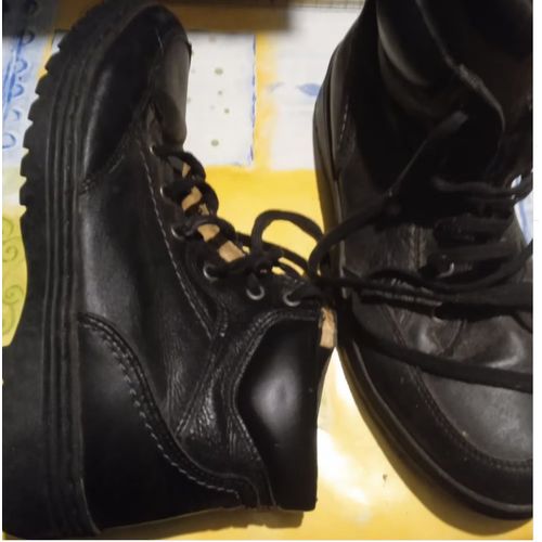 Chaussures Cuir - Homme - " Walking " - A Lacets - Noir - Taille 40