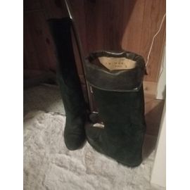 Bottes En Cuir Et Cuir Patiné Taille 37/37,5