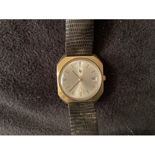 Montre Homme Lip - Mécanique - Date - Modèle Années 1970
