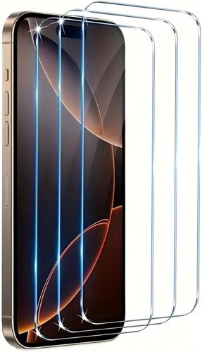 KALANKA-3 Pièces Verre Trempé Pour iPhone 17, iPhone 17 Pro, iPhone 16 Pro, Film Ecran Protection écran Vitre Protecteur Anti Rayures Sans Bulles Dureté 9H Haut Définition Glass 6,3 Pouces HD Transpa