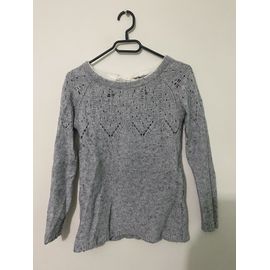 Pull Gris Avec Noeud Blanc Promod Taille 38/40