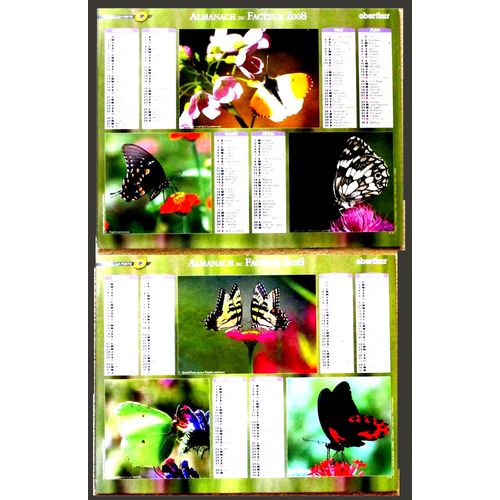 Almanach Du Facteur = 2008 . " Papillons" Vendee - 85