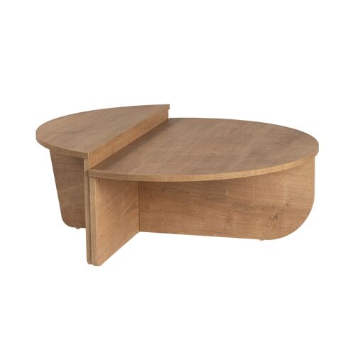 Table basse en bois "Orion" - 90 x 60 x 30 cm - Chêne miel