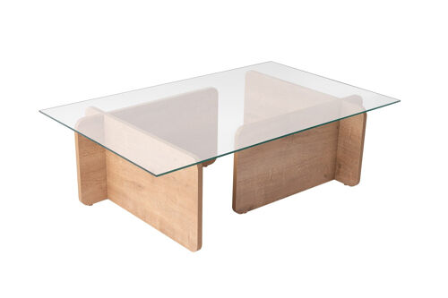 Table basse en bois "Flavio" - 105 x 65 x 30 cm - Chêne