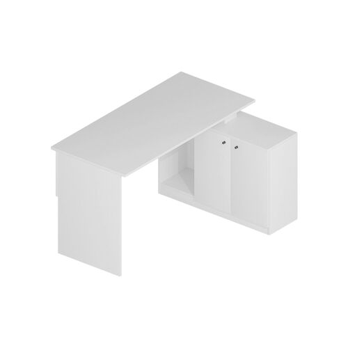 Bureau en bois "Basak" - 130 x 60 x 74 cm - Blanc