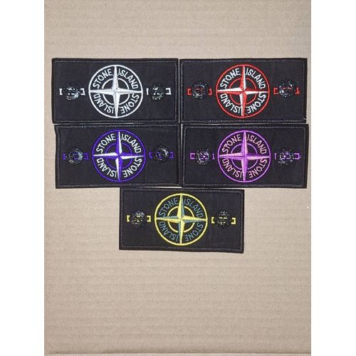 Lot De 5 Patch Stone Island + 10 Boutons Stone Island