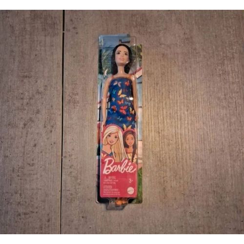 Poupée barbie robe papillon bleu