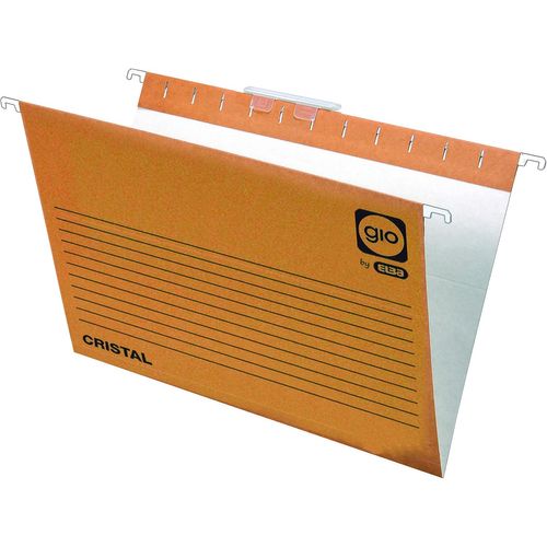 Elba Gio, Chemise Suspendue A4, Carton Kraft Éco Bicolore, Avec Fenêtre Supérieure En Cristal Et Étiquettes, Lot De 10 Chemises