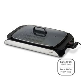 Plancha Electrique - Grill 2000W avec couvercle 40 x 30 cm Plaque fonte d¿aluminium