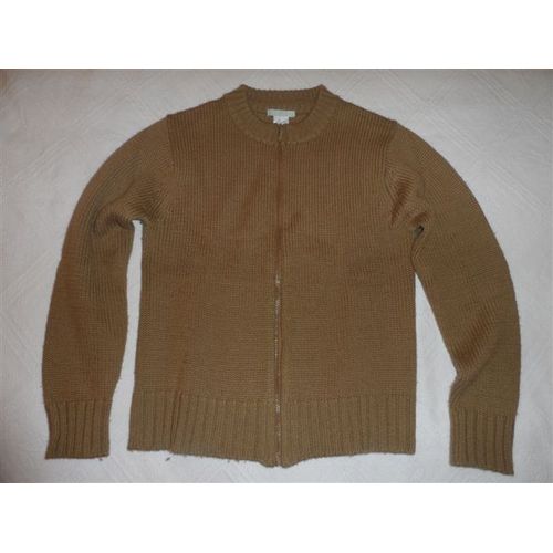 Cardigan Zippé Jersey Marron Clair La Redoute